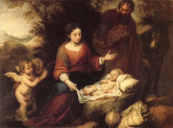 Bartolome Esteban Murillo Rest on the Fight ingo Egypt